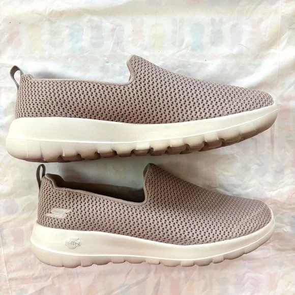 Skechers Go Walk Goga Max Gen 5 Mesh Slip-ons Sandy Beige SZ 7.5 Worn 1X - Picture 4 of 16